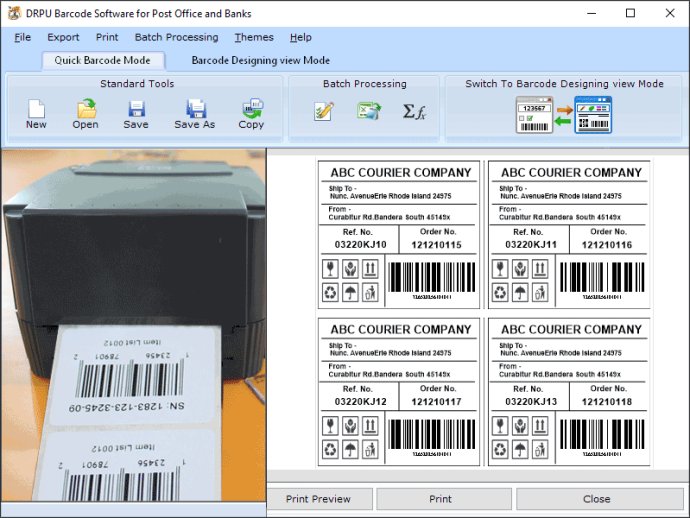 Barcode Software for Postal Services