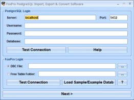 FoxPro PostgreSQL Import, Export & Convert Software