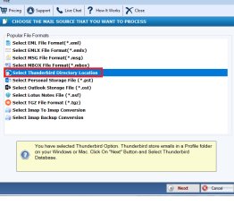 DailySoft Thunderbird to TGZ Converter