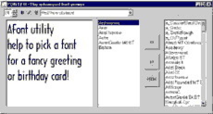 Font viewer utility