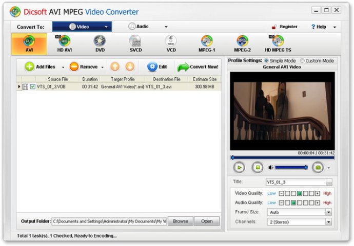 Dicsoft AVI MPEG Converter