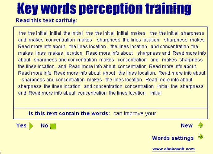 Words Perception