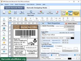 Courier Post Mailer Barcode Labels