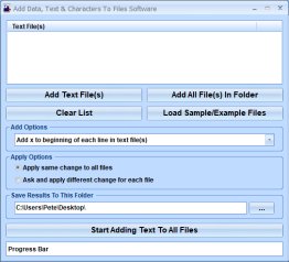 Add Data, Text & Characters To Files Software