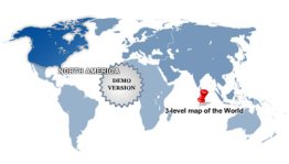 3-Level World Map