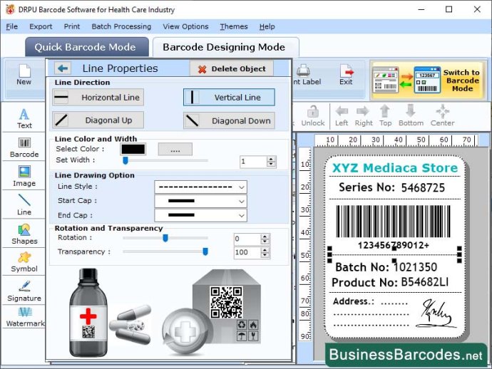 Laboratory Labels Barcode Software