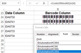 Free Code 39 Barcode Font