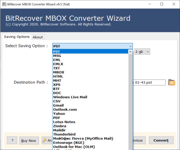BitRecover MBOX Converter Wizard
