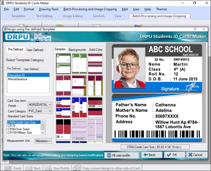 School ID Cards Maker Software