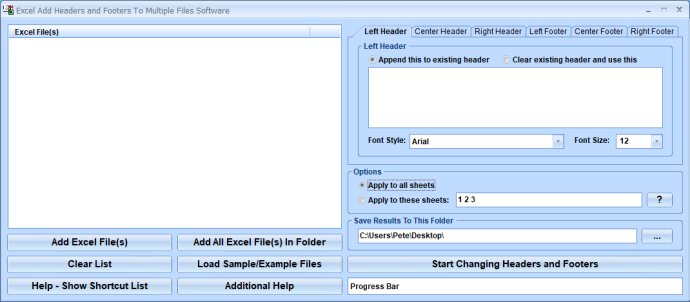 Excel Add Headers and Footers To Multiple Files Software