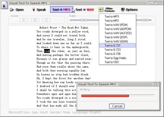 Visual Text To Speech MP3