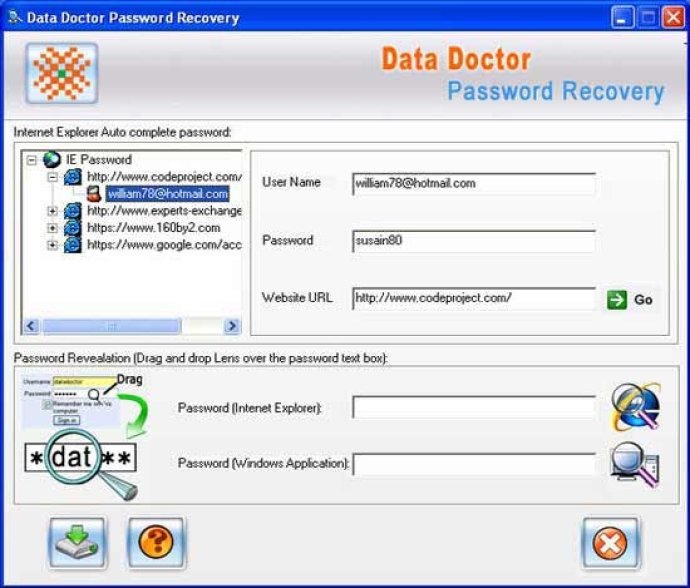 Internet Explorer Password Recovery Ex