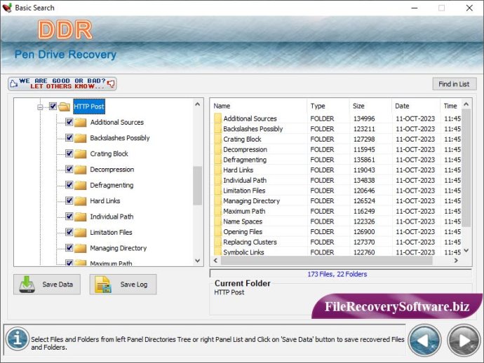 Pen drive File Recovery Application