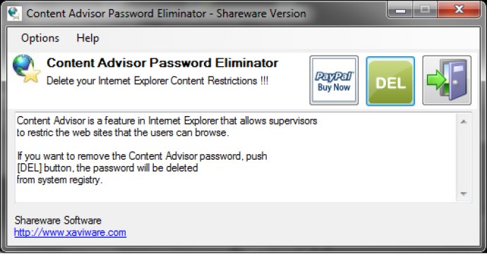 Content Advisor Password Eliminator
