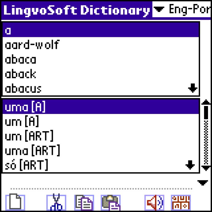 LingvoSoft Talking Dictionary English <-> Portuguese for Palm OS