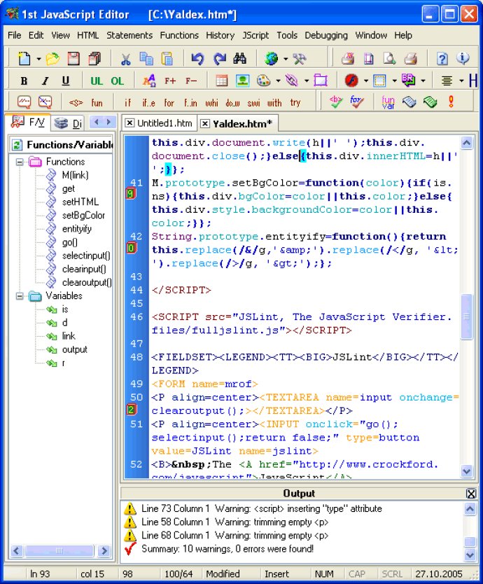 1st JavaScript Editor Lite 3.3