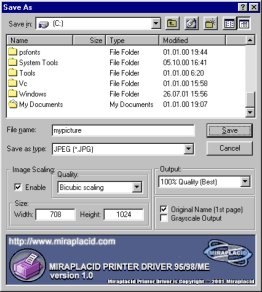 Miraplacid Printer Driver 95/98/ME