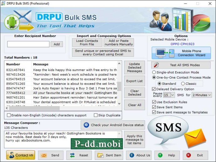 Instant SMS Messaging Software