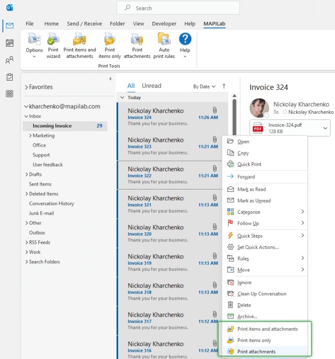 Print Tools for Outlook