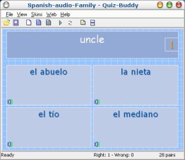 Spanish Vocabulary Add-On for Quiz-Buddy (with Audio)