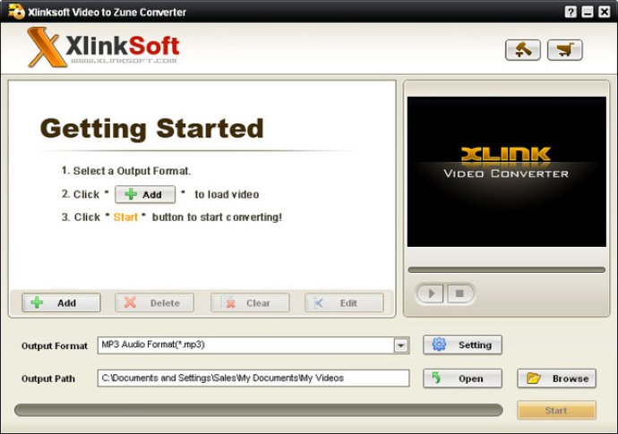 Xlinksoft Video to Zune Converter