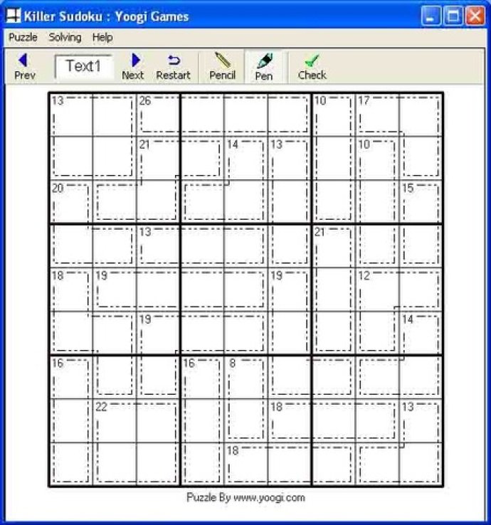Killer Sudoku or Sum Sudoku