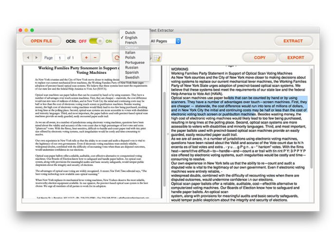 Text Extractor for Mac