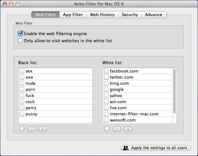 Aobo Internet Filter for Mac