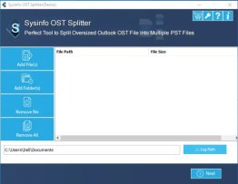 Sysinfo OST Splitter Tool