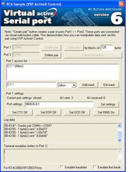Virtual Serial Port ActiveX