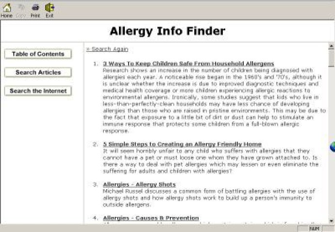 Allergy Info Finder
