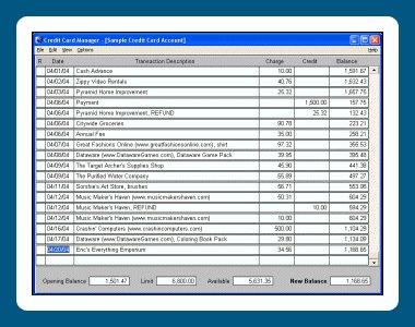 Credit Card Manager Credit Card Manager