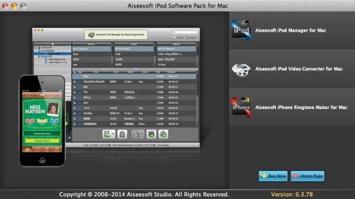 Aiseesoft iPod Software Pack for Mac