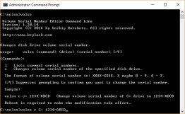 Volume Serial Number Editor Command Line