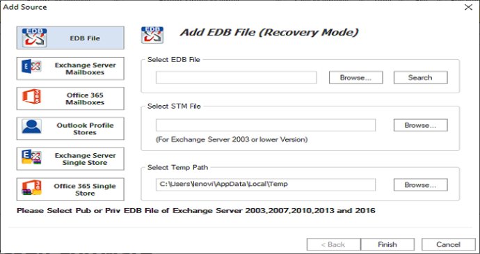 WholeClear Restore Exchange Backup Tool