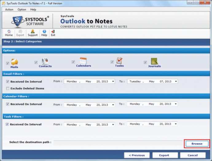 SysTools Outlook to Notes Converter