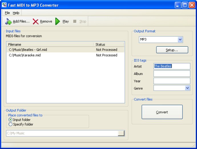 Fast MIDI to MP3 Converter