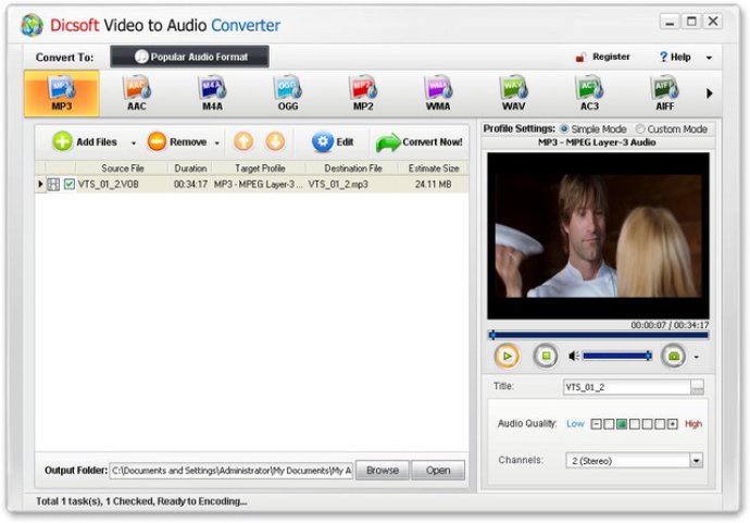 Dicsoft Video to Audio Converter