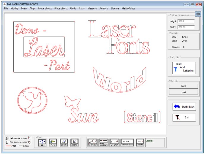 DXF Laser Cutting Fonts