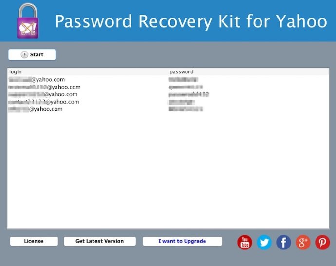 Password Recovery Kit for Yahoo