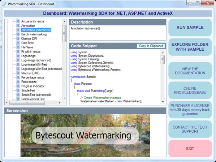 Bytescout Watermarking SDK
