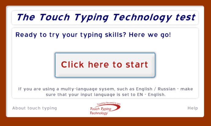 Touch Typing Technology test