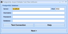 PostgreSQL Import Multiple Text Files Software