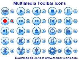 Multimedia Toolbar Icons