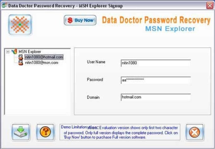 Reveal MSN Explorer Password