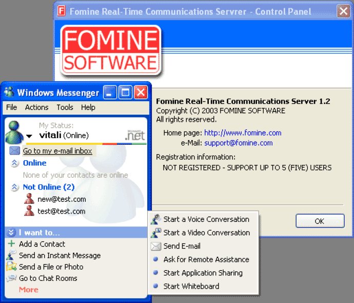 Fomine Real-Time Communications Server