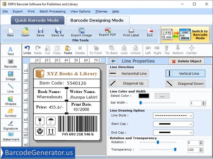 Publishers Barcode Generator