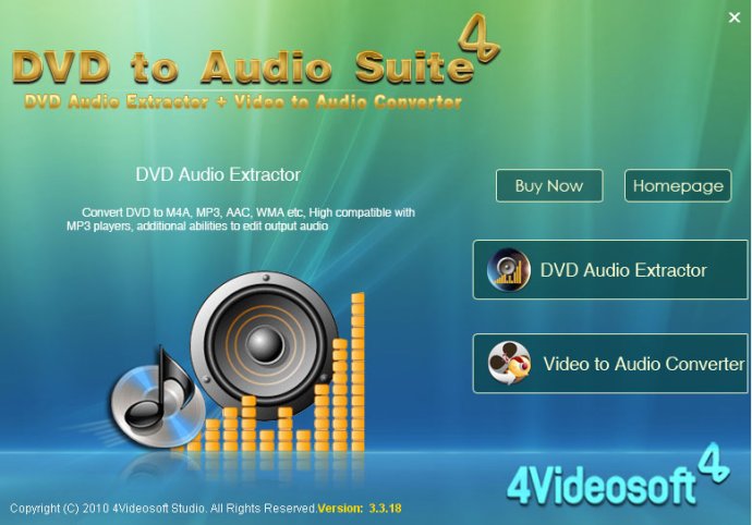 4Videosoft DVD to Audio Suite