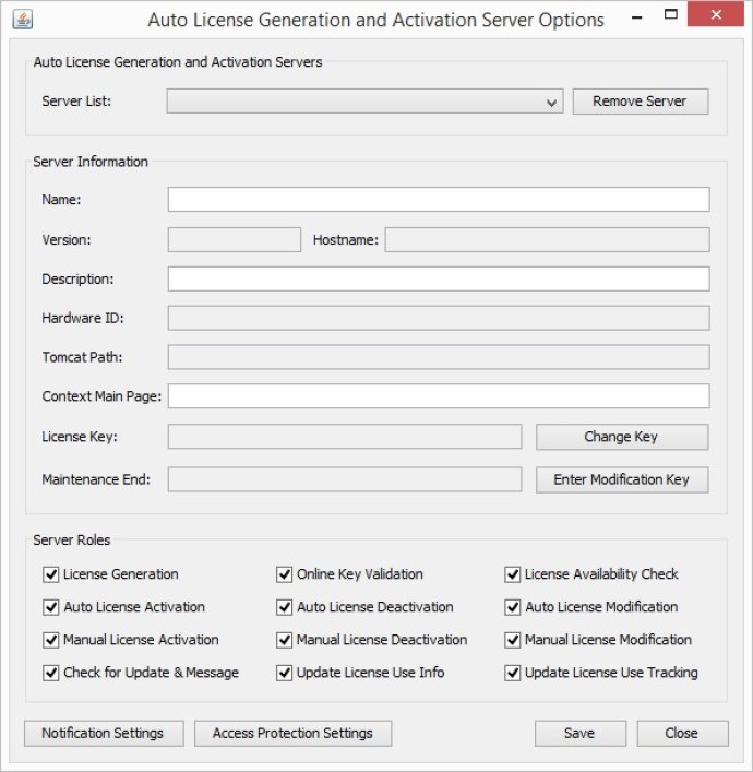 License Generation and Activation Server