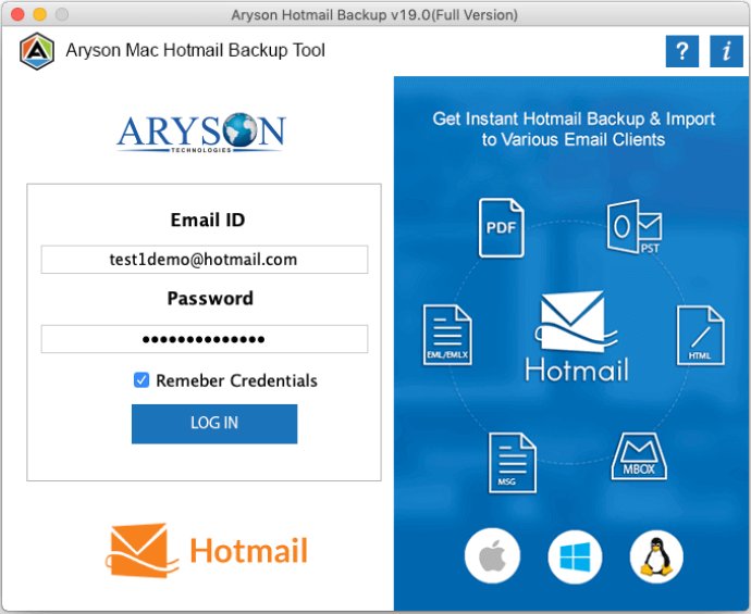 Hotmail Backup for Mac